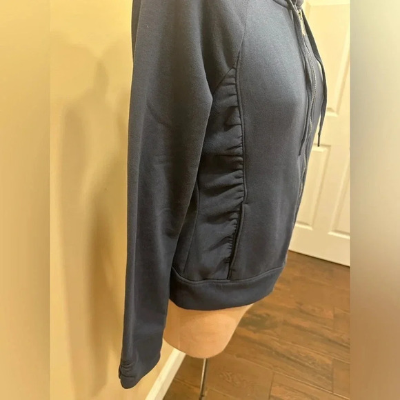 Women’s Danskin Blue Fleece Lined Zip Up Hoodie Sweatshirt Size Small - Picture 6 of 7